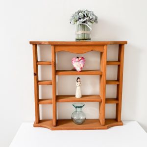 Vintage Decorative Wood Shelf – Floating Tiered Wall Shelf for Trinkets & Small Decor